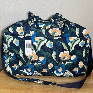 Vera Bradley Large Travel Duffel in Immersed Blooms NWT